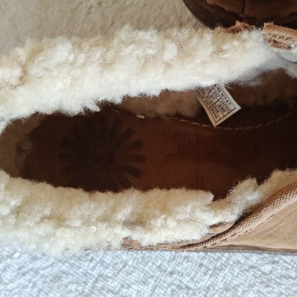 Uggs Bettey Clog Shoes Brown Size 6 Slip On Shearling Cuff Waterproof Soles 5747 - Picture 10 of 11